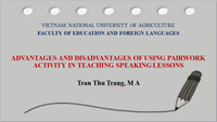 Seminar Những thuận lợi và khó khăn của việc sử dụng hoạt động cặp đôi khi dạy các tiết học nói