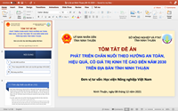 Hội nghị nghiệm thu đề án phát triển chăn nuôi theo hướng an toàn, hiệu quả, có giá trị kinh tế cao đến năm 2030 trên địa bàn tỉnh Ninh Thuận