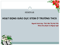 Hoạt động giáo dục STEM ở trường THCS