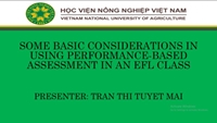 Một số lưu ý khi sử dụng hình thức đánh giá trình diễn trong lớp học ngoại ngữ